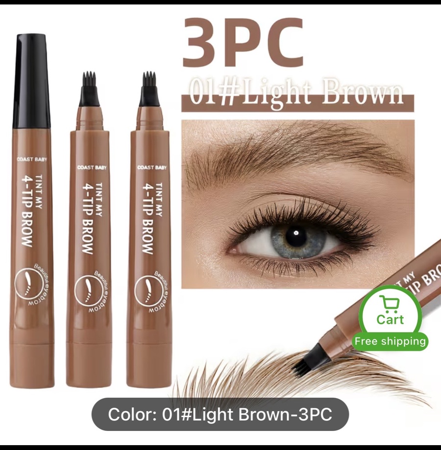Sheglam 4-TIP BROW اشتري  قطعه واحصل علي قطعه مجانا+10لاصقات حواجب هديه
