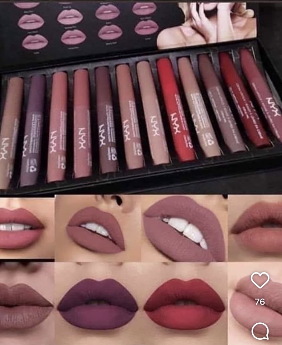 12  لون سائل  كلهم أحلي من بعض من  nyx